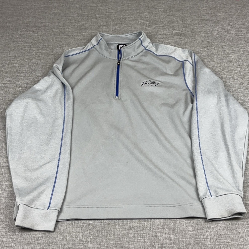 FootJoy Sweatshirt Mens XL Gray 1/4 Zip Pullover Golf Lightweight Logo